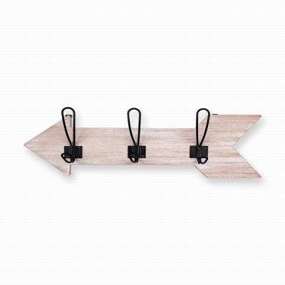 China Minimalist Xingcheng Iron Decorative Wooden Hanging Floating For Keys Bags Hanging Coat for sale