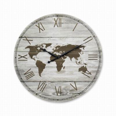 China CLASSIC Modern Wooden Round Wall Clock Metal Home Decor Nordic Home Decor for sale