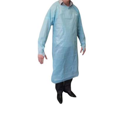 China CPE Protective Surgical Gowns Nursing Work Wear Protective Gown Disposable Suit Isolation Gown for sale