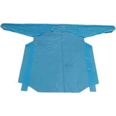 China CPE China Manufactureblue Professional Protective Medical Disposable Isolation Gown for sale