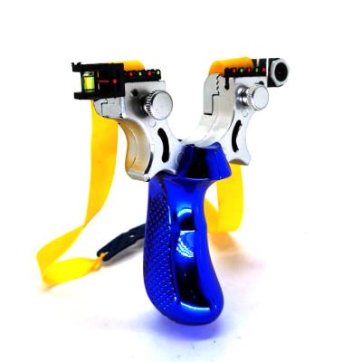 China New Working Kuangbense Blue Resin Slingshot Outdoor Hunting Laser Other Products Shooting Slingshot Hunting Slingshot With Rubber Band for sale