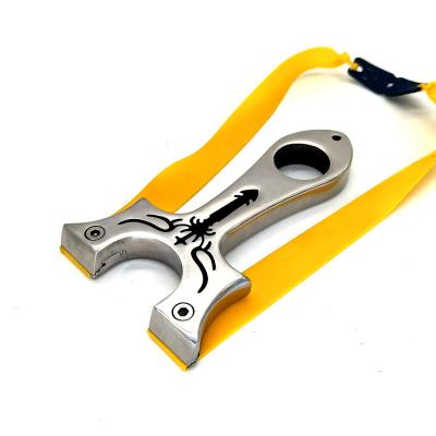 China New Outdoor Stainless Steel Slingshot Head Slingshot Competition Shooting Hunting Catapult for sale