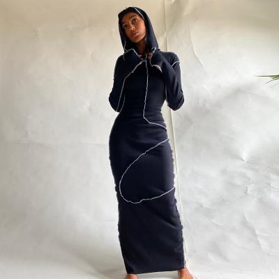 China 2021 Anti-Static Spring New Anti-Static Dress And Hoodie Summer Sleeve Long Oversized Women's T-shirt Casual Dress Long Dresses Women Maxi for sale