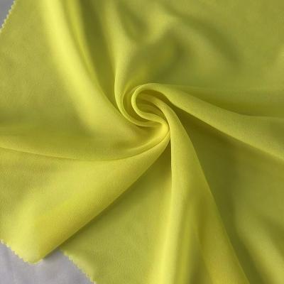 China Yoryu 100% Export Quality Solid Colors Polyester Chiffon Anti-Static Woven For Women's Clothing Shirt Dress Fabric for sale