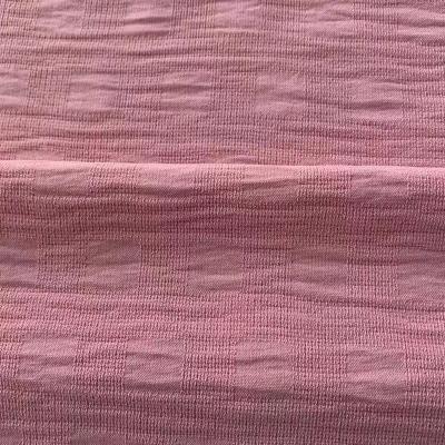 China Antistatic For Dress Cey Yarn Square Design Jacquard Fabric Airflow Dyeing Chiffon Fabric for sale