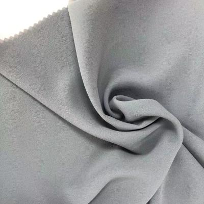 China Stretch Fabric Color 4 Way Stretch Crepe Twill Satin 100%Polyester Satin Fiber Anti-Static Plain Dyed Tela for sale