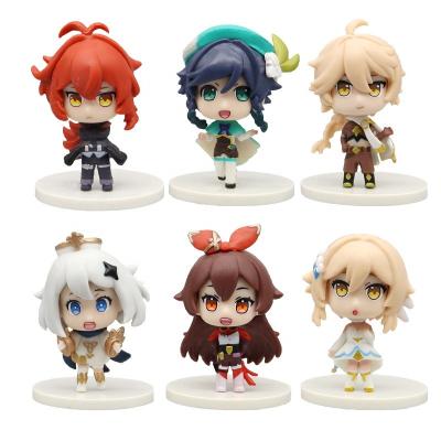 China Decoracion Q Version Genshin Impact Figures Set Anime Kpop Mini Seven Deadly Sins Figures Whitewash Anime Toys Props For Fans for sale