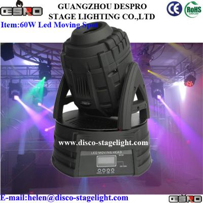 China Stage Lighting Equipment 60W Led Moving Head Spot Light DMX Control for sale