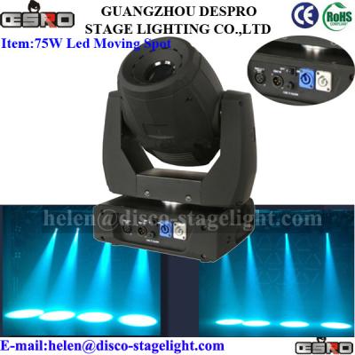 China sonido principal móvil llevado 75W de la luz del disco del concierto del efecto del arco iris del punto activado en venta