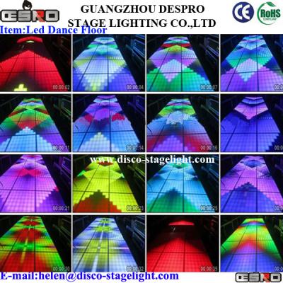 China Efecto gráfico LED Dance Floor de las luces interactivas del RGB para casarse el adornamiento en venta