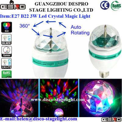 China Theatrical Stage Lighting Seven Stars LED Magic Ball Light 3W E23 LED Lamp for sale