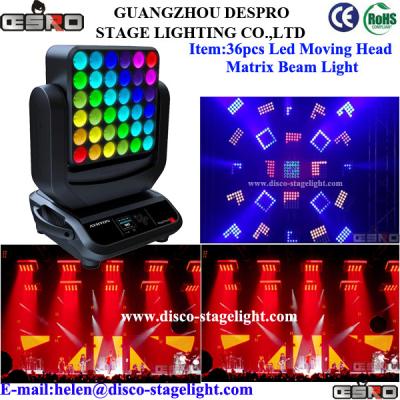 China des Matrix-Strahln-RGBW beweglicher Hauptkanal 36*15W Osram LED stadiums-des Licht-18 DMX zu verkaufen