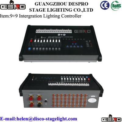 China 9+9 Intergration Stage Lighting Controller 24 Chase Effect Program for sale