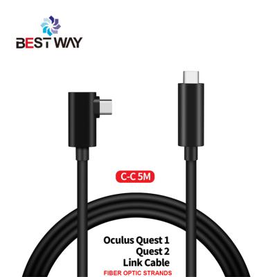 China Dropshipping USB COMPUTER Type C Right Angle Fiber Optic VR Cable Link Headset Cable For Oculus Search 2 Link Headset for sale