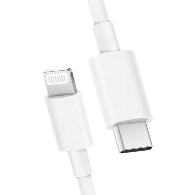 China Hot Selling PD Fast Charge and Sync MFI Certified Data to Cable USB C Band Lightning White Cable for Apple iPhone for sale