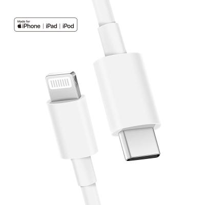 China PD Fast Charge and Sync Original Chip IOS USB C MFI Certified Lightning Compatible Cable for Apple iPhone iPad iPod for sale