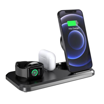 China 15W Fashion Fast Charging Stand Fast Charging Wireless Charger 3 in 1 Wireless Charger for iPhone Earbuds Air Pod for sale