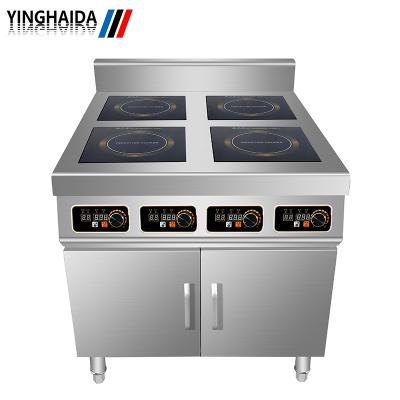 China Hotel 220-380V 2000W Stainless Induction Range Cooker Induction Cooktop Price 4 Burner for sale