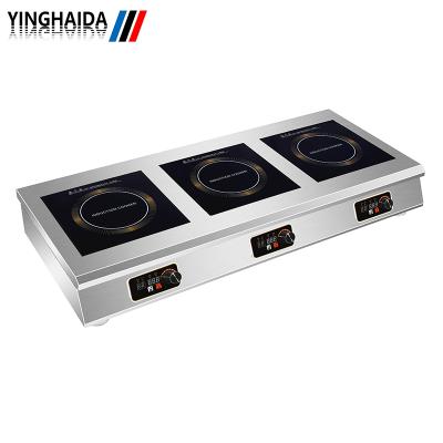 China Hotel Chinese Commercial Electric Cooktops Portable Electric Stove 3Burner Induction Cooker for sale