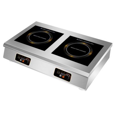 China 9-stage cooking 4.4kw power 2 burners electric induction cooker double burner commercial cooktops for sale