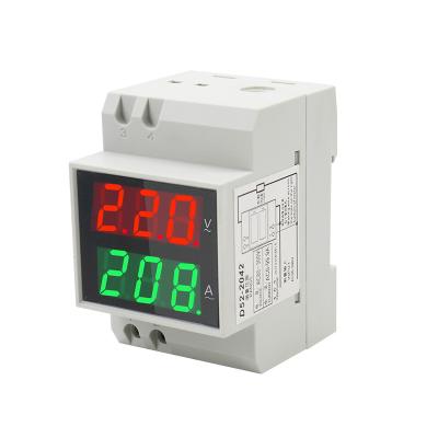 China D52-2042 AC80-300V AC200-450V DIN Rail Meter Multifunction Digital Voltage Current Meter D52-2042 Voltmeter for sale