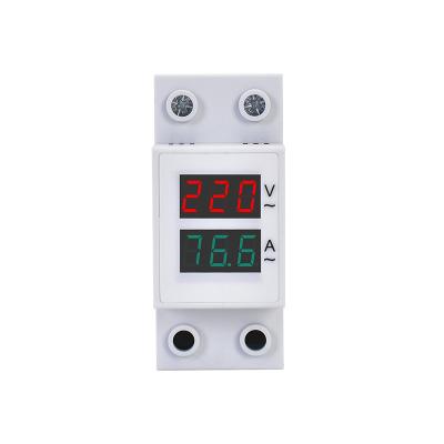 China AC1-140A, AC50-500V Dual Display Din Rail Type LED Digital Multimeter AC Voltage and Current Measuring Instrument CH-36VA for sale