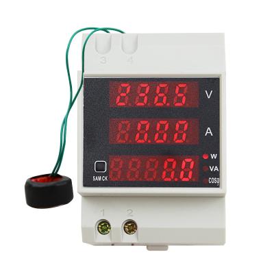 China D52-2048 AC80-300V 200-450V D52-2048 power factor detector din rail digital display meter AC voltage ammeter electricity meter for sale