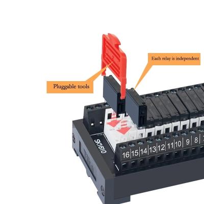 China Sealed 4/6/8/10/12/16 Channel Universal 5V12V24VDC NPN/PNP PLC Output Amplifier Panel Relay Module Control Board for sale