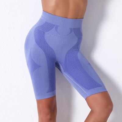 China OEM High Waist Yoga Shorts Women Workout Gym Gaiters Breathable Quick Dry Fitness Sports Shorts For Women Shorts Seamless Lift The Hip for sale