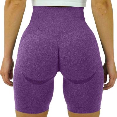 China Breathable Seamless Workout Shorts Tight Gym Leggings Fitness Women Cycling Yoga Top Shorts Summer Waist Proof Sport Squat Leggings for sale