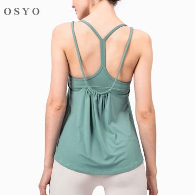 China OEM Summer Women Breathable Vest Sleeveless Beach Casual Tank Tops Sports Running Solid Breathable Vests Yoga Loose Fit Tops for sale