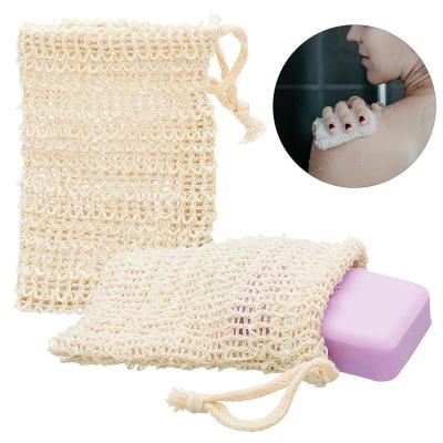 China Eco Friendly Exfoliating Natural Soap Pocket Saver Sisal Soap Bag Organic Soap Exfoliator Bags for sale