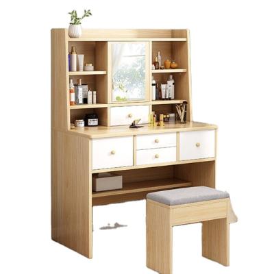 China (Size)Adjustable Modern Wooden Makeup Table Vanity Set Dressing Table For Bedroom Furniture for sale