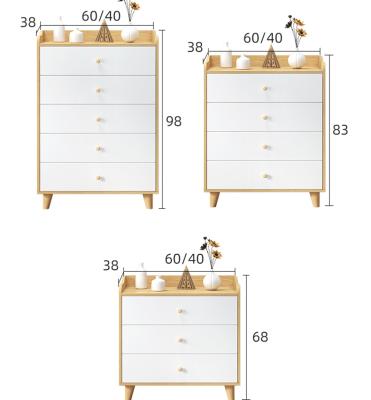 China Indonesia(Height)Adjustable Modern Dining Room Sideboard White Black Wood Grain Design for sale