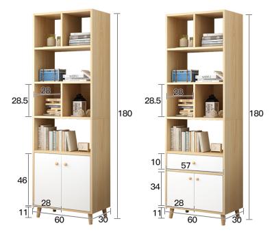 China Hot Sale Modern Design Foldable Home Furniture Wooden Bookcase Shelf for sale