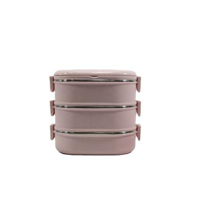 China Sustainable 3 Tier Lunch Box Bento 304 Stainless Steel Lunch Box With Bag for sale