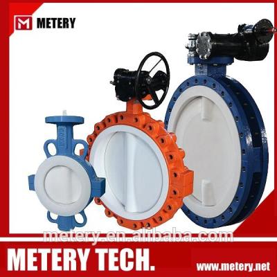 China Total Lined PTFE U Type Butterfly Valve for sale