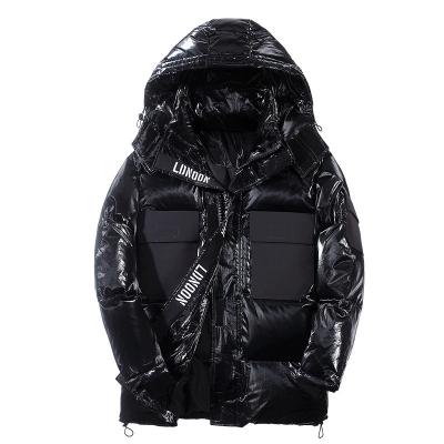 China Anti-wrinkle winter 2021 new down jacket men's short hooded jacket thickened cold and warm outer jacket for sale