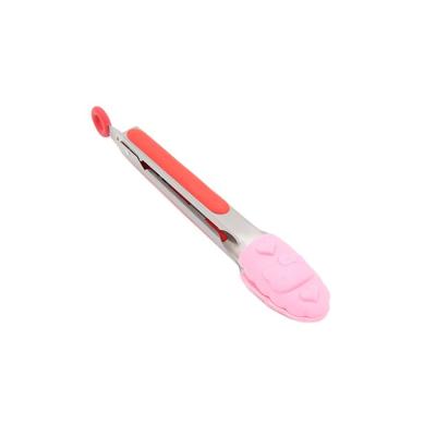 China Lovely Viable Piggie Bread Kitchen Instruments Silicone Salad Tongs Hello Kitty Children Silicone Grab Cake for sale