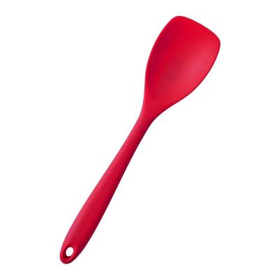 China Durable silicone spatula spoon, high temperature resistant hygienic one-piece design, non stick rubber cookware for sale