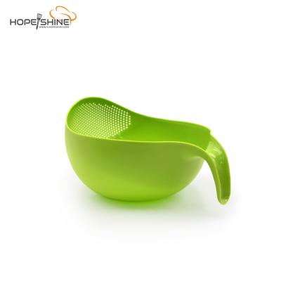 China K Colander Sieve Rice Bowl Colander Fruit Vegetable Wash Bowl Strainer Viable Plastic Drain Basket for sale