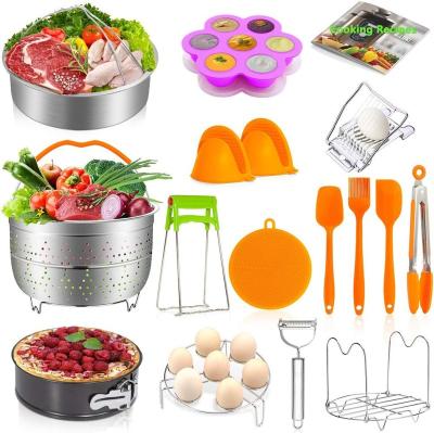 China Viable Instant Accessories For Pot 3.6.8 Quar Steamer Basket Egg Bites Molds Silicone 304 Stainless Steel Sets for sale