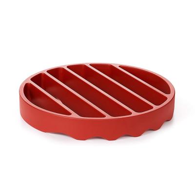 China BBQ Chicken Roasting Stand Viable Pressure Cooker Non-Stick Red Silicone 7