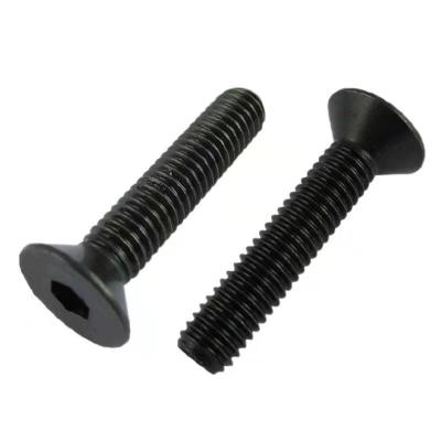 China Industrial Equipment Grade 8.8 10.9 12.9 DIN7991 Countersunk Carbon Steel Flat Head Hex Socket Bolts With Black Oxide for sale