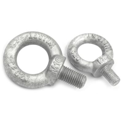 China Din580 Manufacturing Equipment Eyebolt Hot Dip Galvanized Extended Eyebolt Supplied By Manufacturer for sale