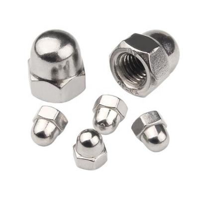 China Carbon Steel/Stainless Steel Dome Cap Nut Carbon Steel Natural Color Galvanized Dome Nut 304 Stainless Steel Hexagon Dome Nut for sale