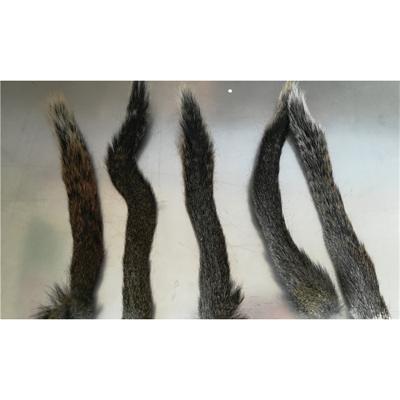 China Custom Fur Color White Brown Gray Real Squirrel Tails Hair Ox Tails For Fly Tying Materials for sale