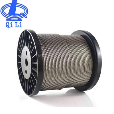 China 3*7 0.4 Mm Stainless Steel Wire Rope / Wire Rope Price Stainless Steel Wire Rope for sale