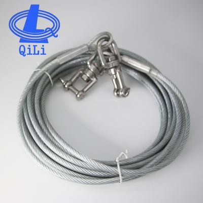 China Custom 30 Feet of Dog Link Out of Cable with Double Ended Swivel Ring for sale