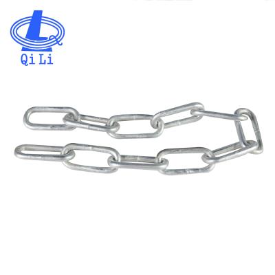 China Overhead Lifting DIN 5685 C Galvanized Finish Long Link Chain With High Quality for sale